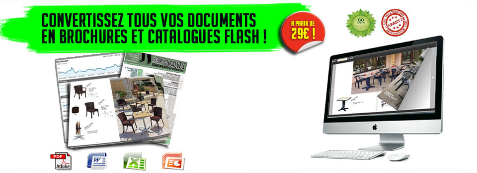 Convertissez tous vos documents en brochures ou catalogue en ligne